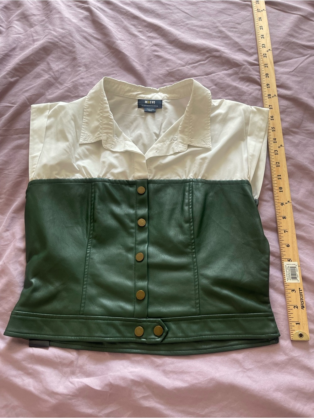 Maeve Twofer Faux Leather Corset Top M Maeve X Anthropologie